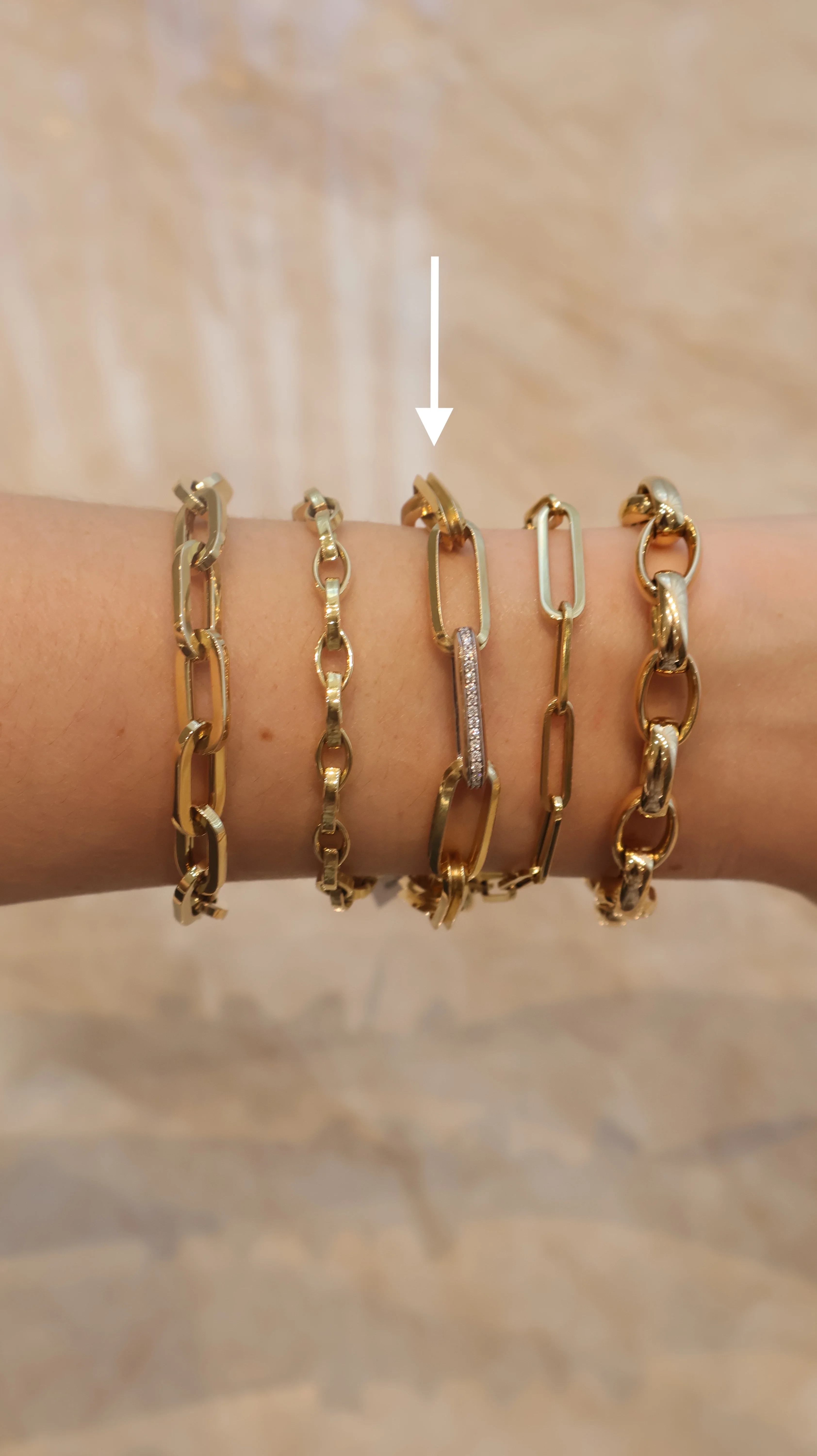 Roberto Coin 18k White & Yellow Gold Designer Gold Diamond Bracelet - Image 2