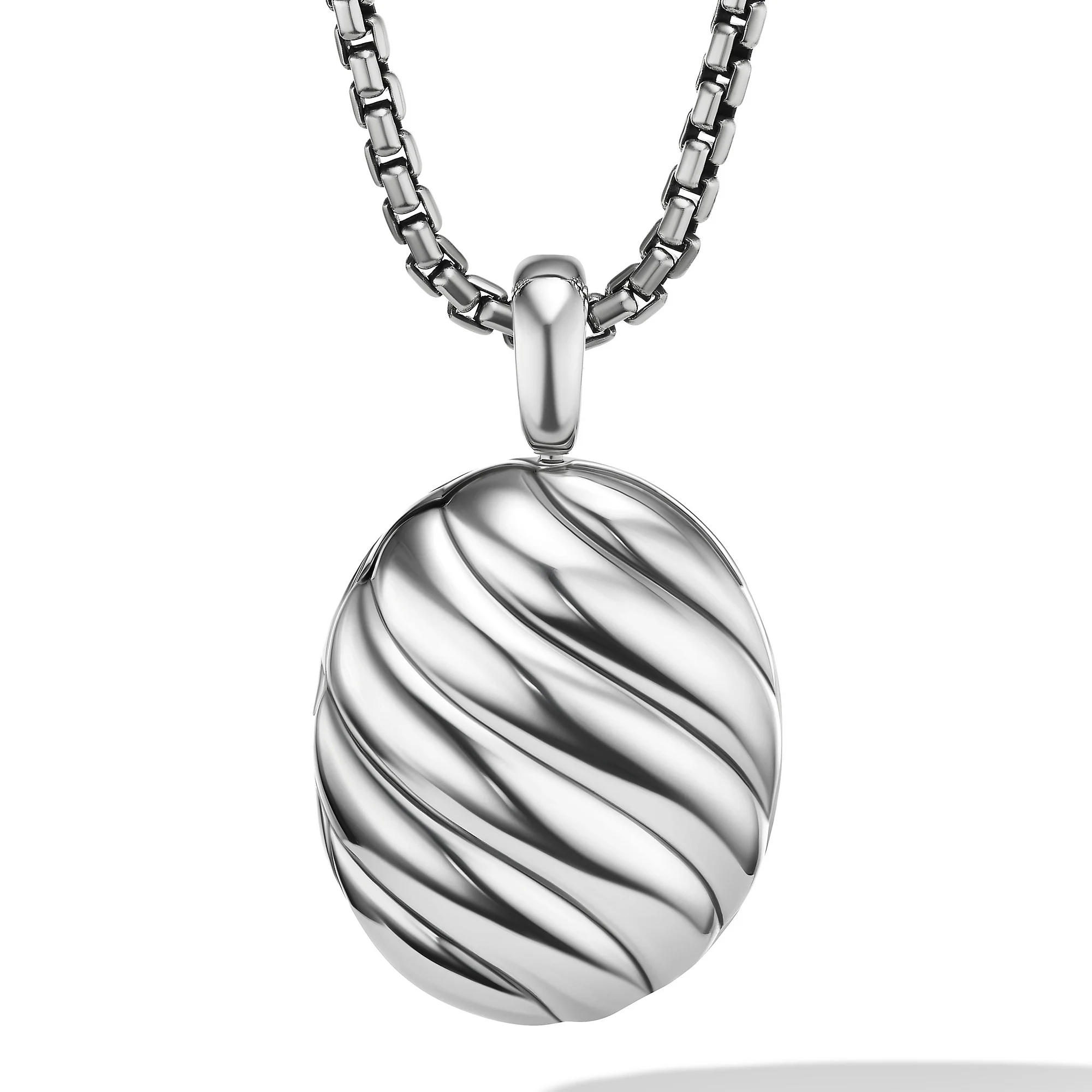 David Yurman Sculpted Cable Locket Amulet In Sterling Silver, 37mm