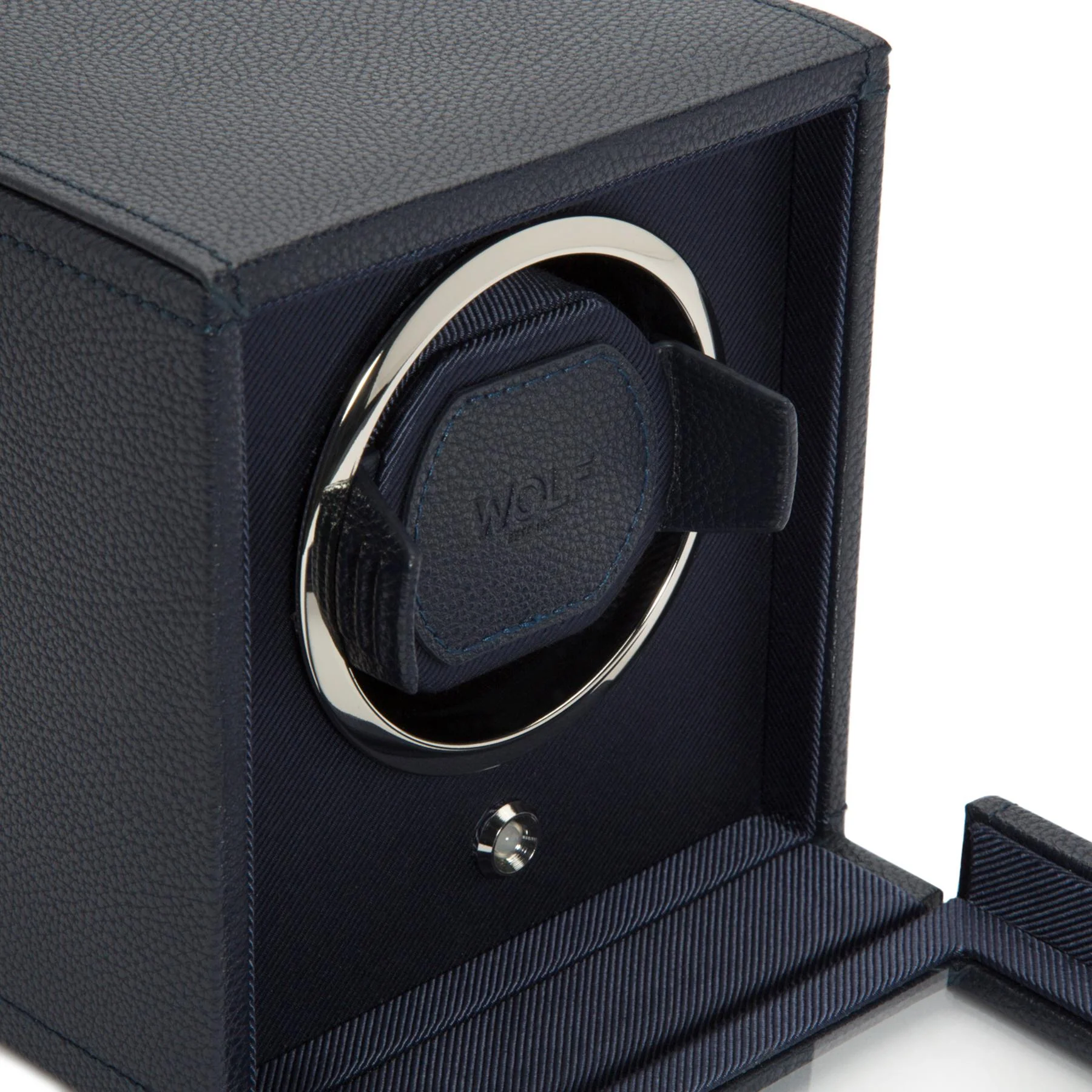 Navy Single Watch Winder With Cover - Image 5