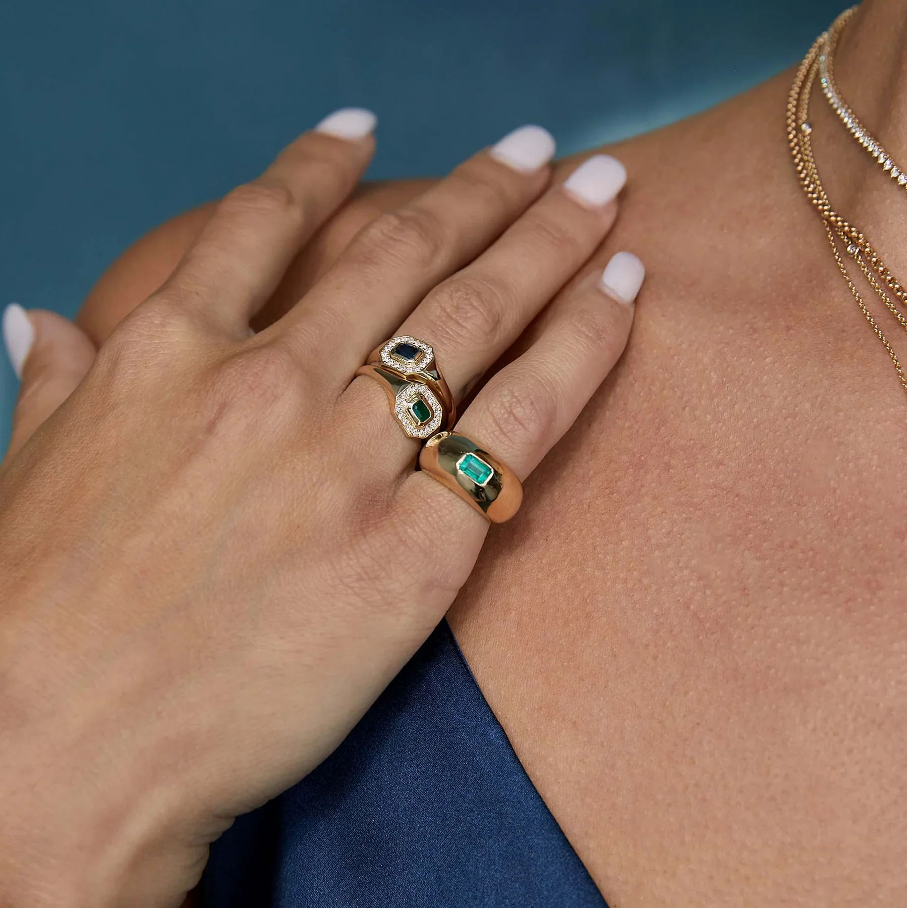 Zoë Chicco 14k Yellow Gold Emerald Ring - Image 2